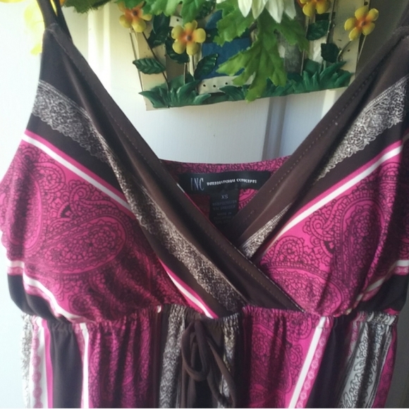 Vintage INC Illusion Scarf Maxi Dress - Picture 7 of 11